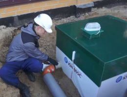 Подключение септика Астра к трубопроводу